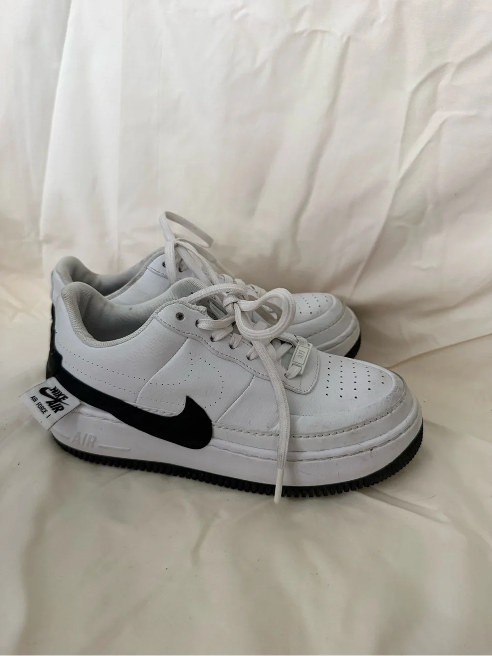 Nike Kids Sneakers - White and Black Nike Air Force Style
